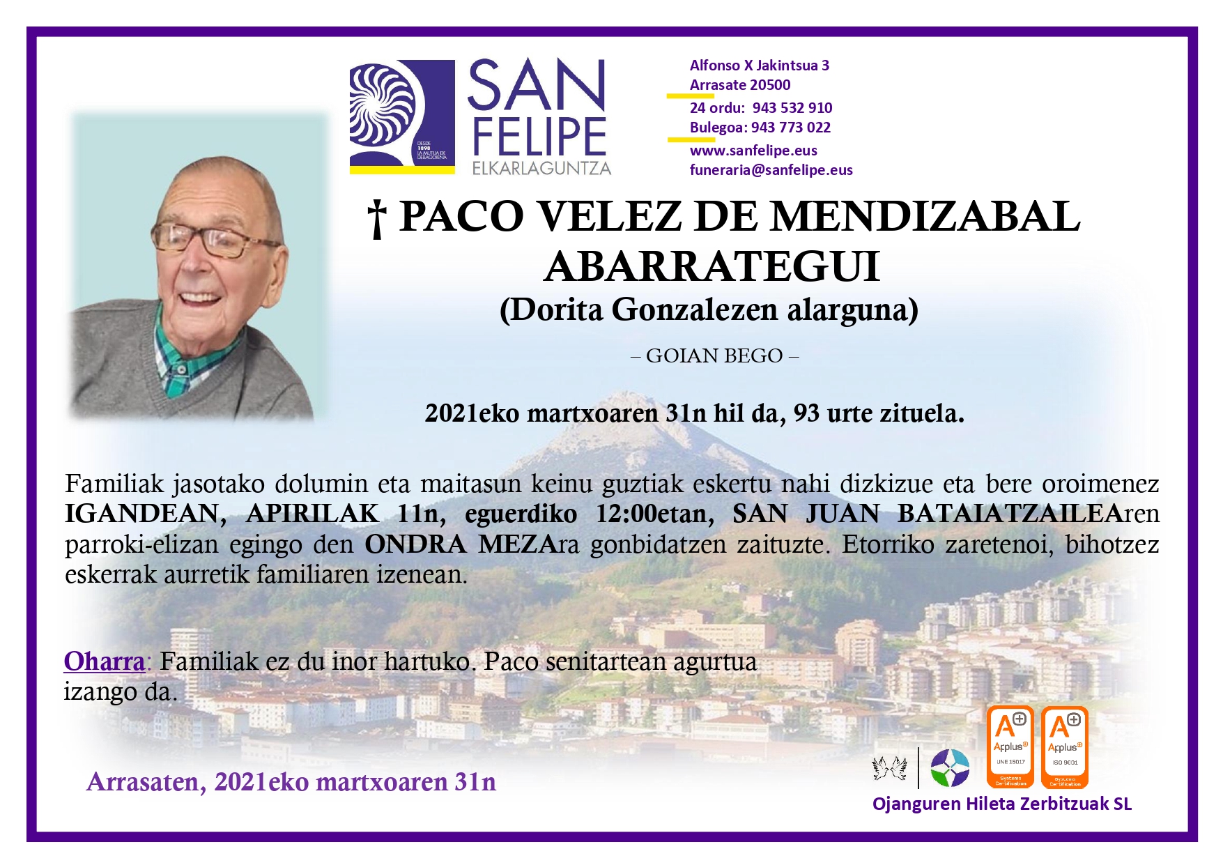 Paco Velez De Mendizabal Abarrategui