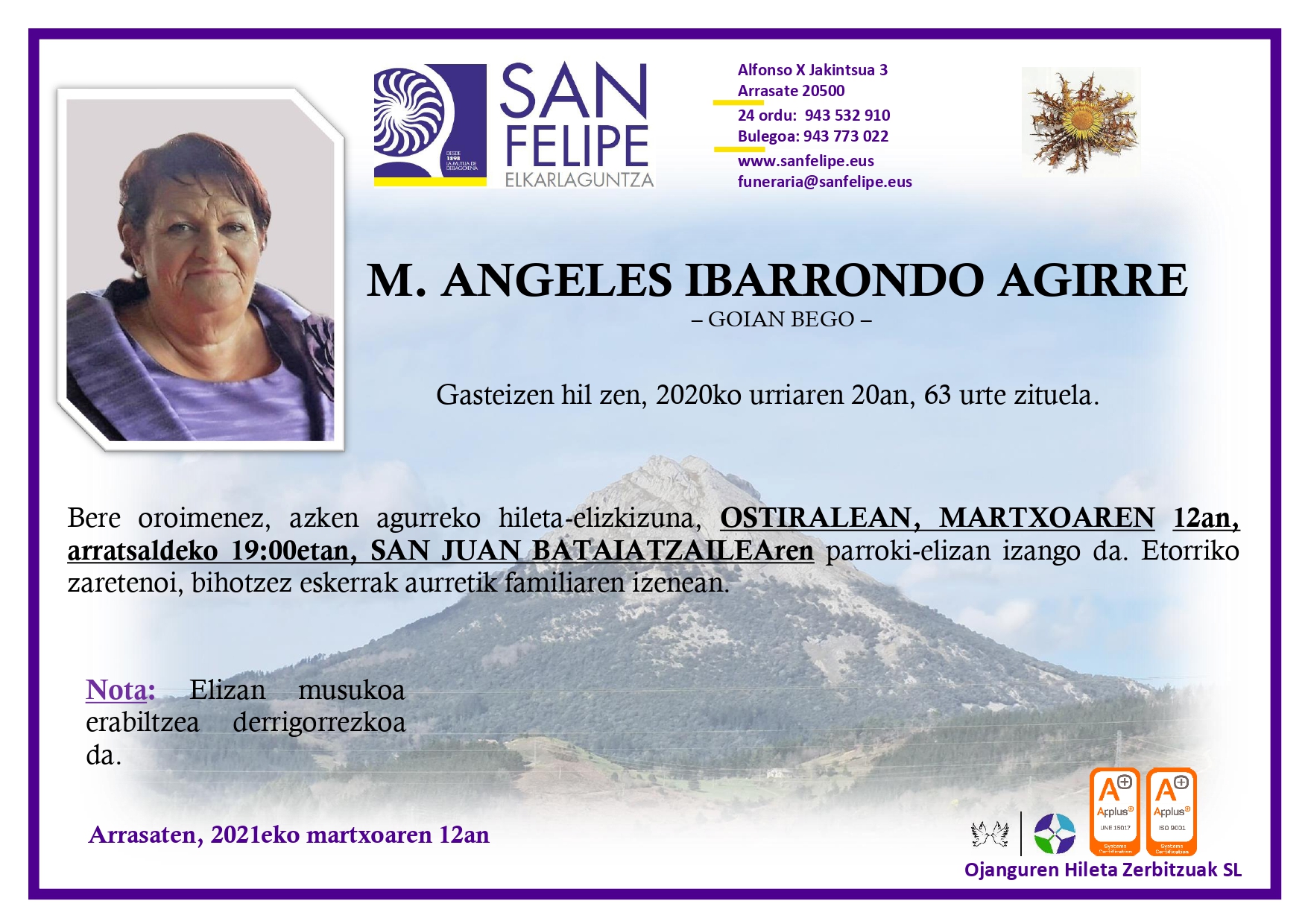 M. Angeles Ibarrondo Agirre