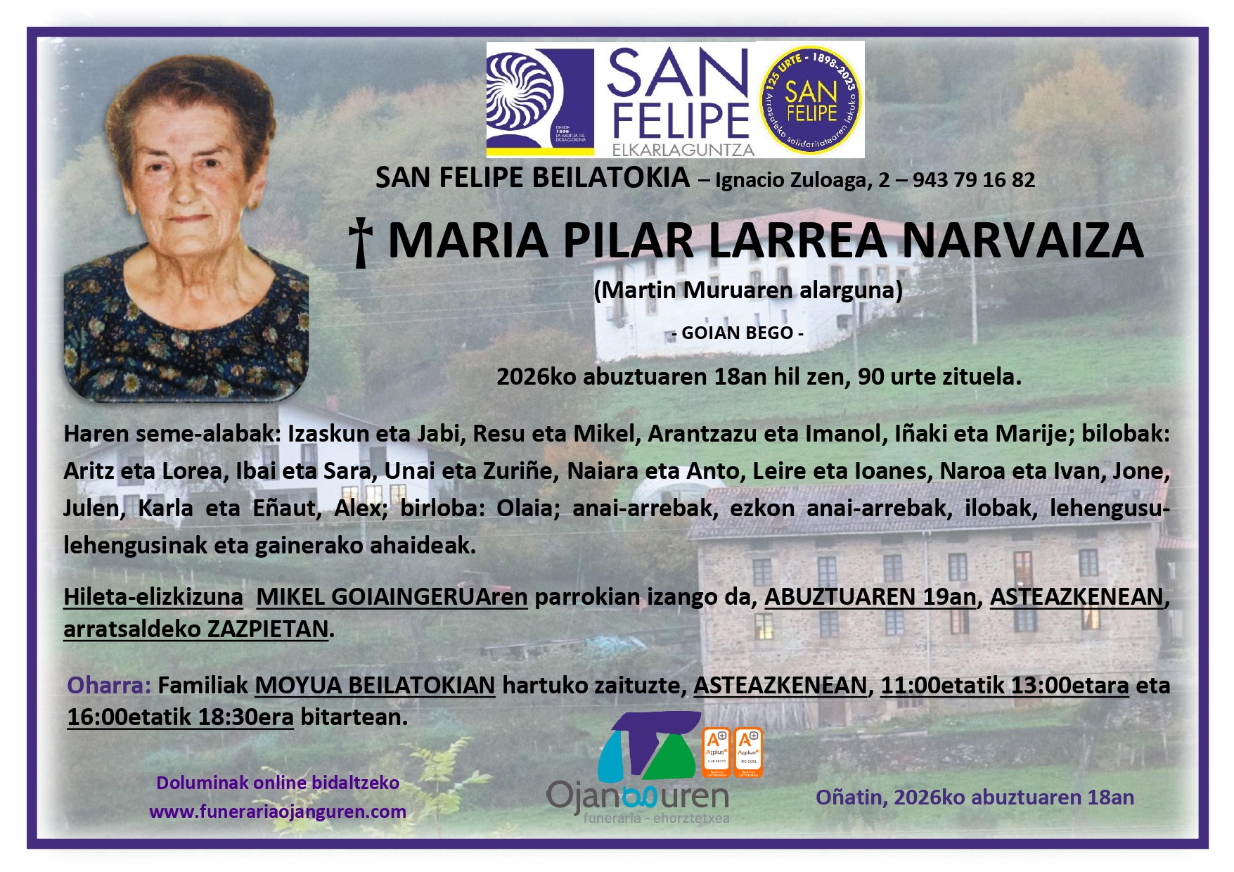 Maria Pilar Larrea Narvaiza