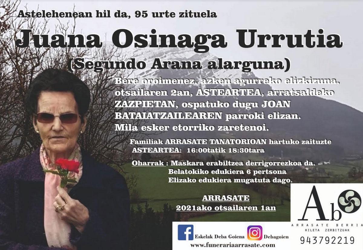 Juana Osinaga Urrutia