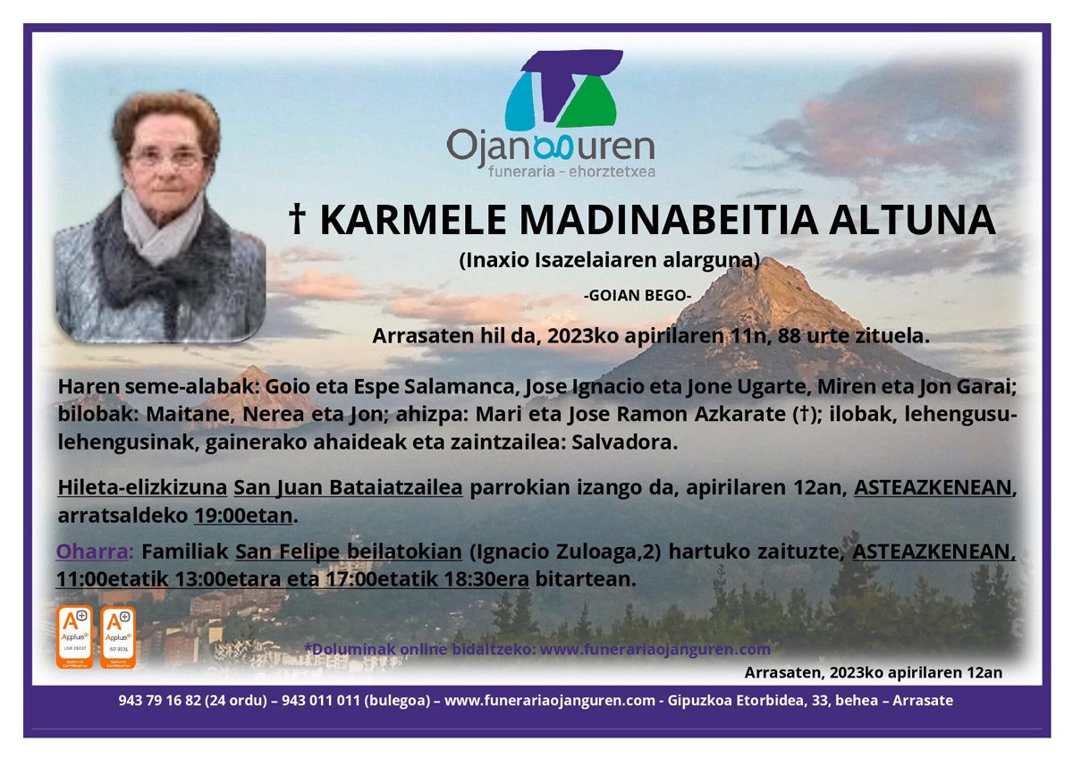 Karmele Madinabeitia Altuna