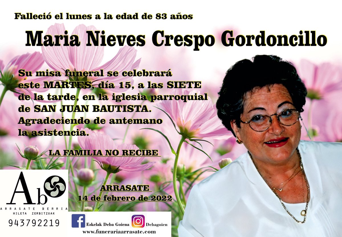 Maria Nieves Crespo Gordoncillo