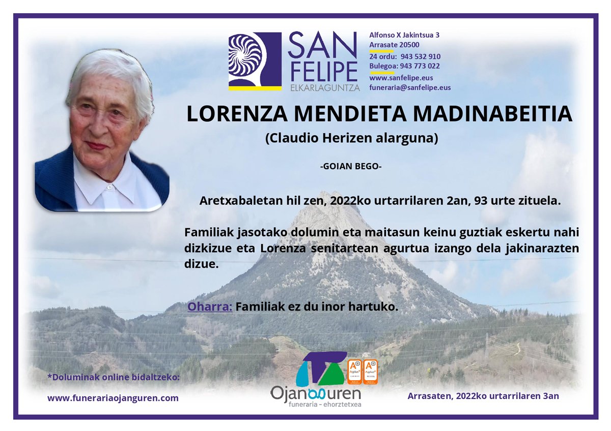 Lorenza Mendieta Madinabeitia