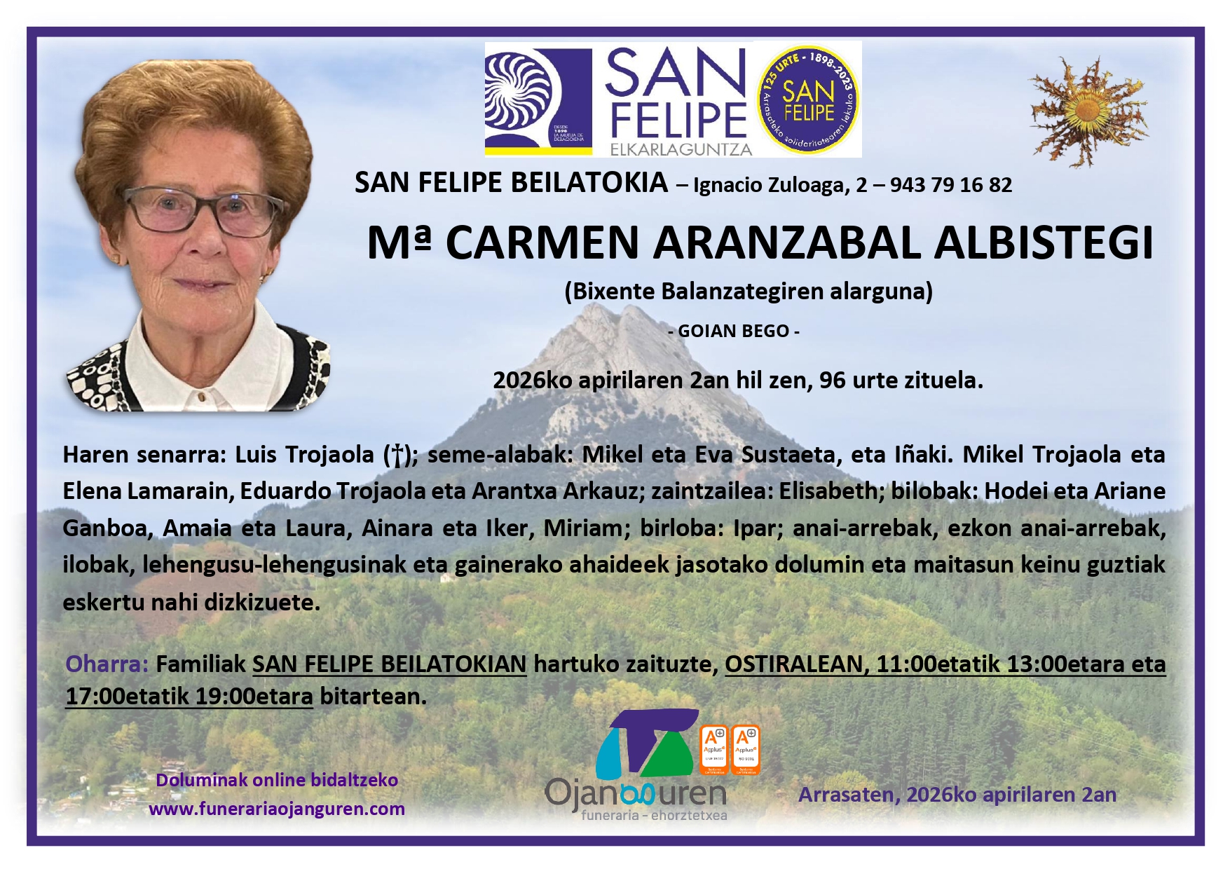 Mª Carmen Aranzabal Albistegi