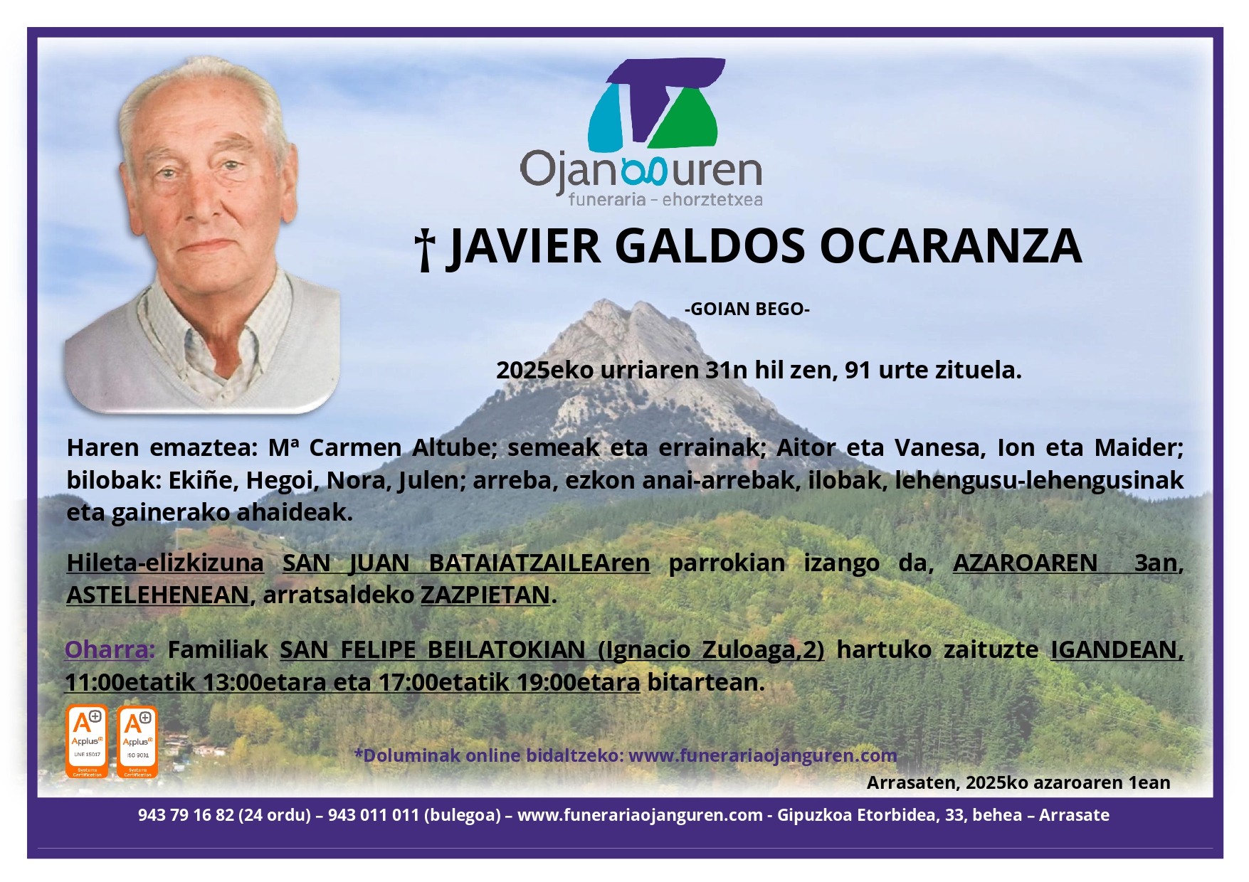 Javier Galdos Ocaranza