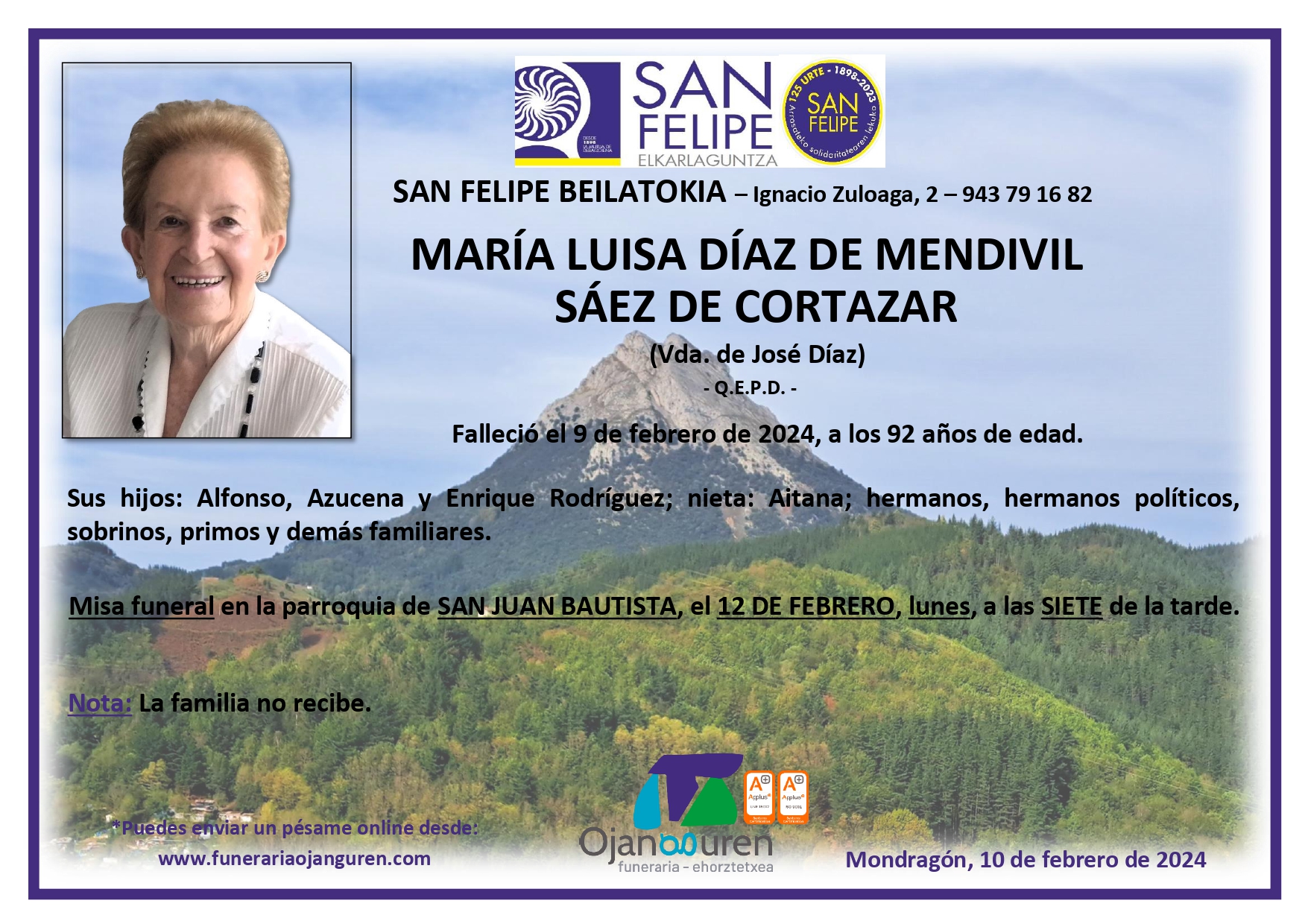 Maria Luisa Díaz De Mendivil Sáez De Cortazar