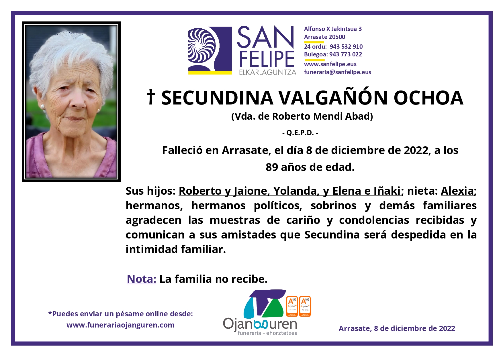 Secundina Valgañón Ochoa