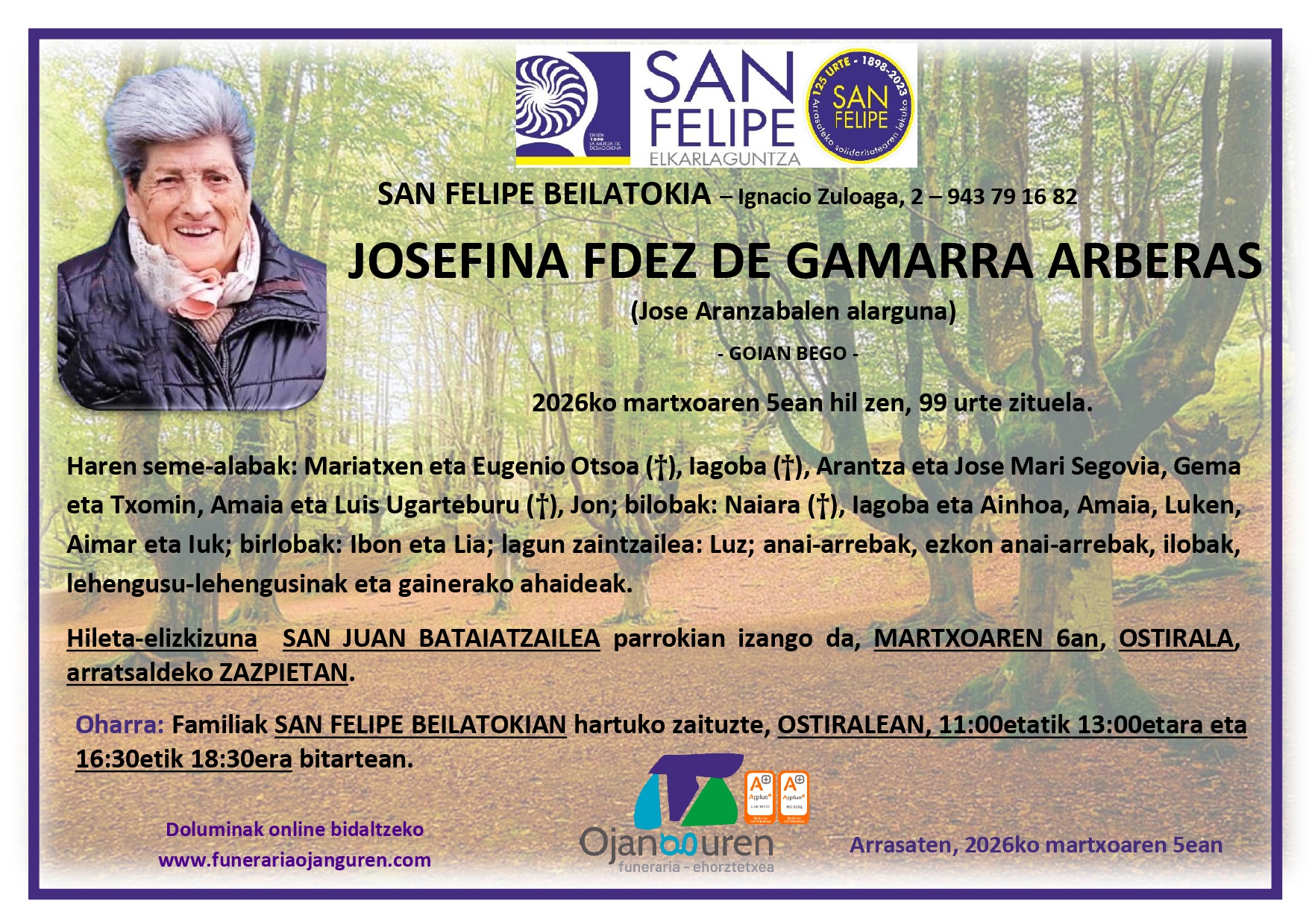 Josefina Fdez De Gamarra Arberas