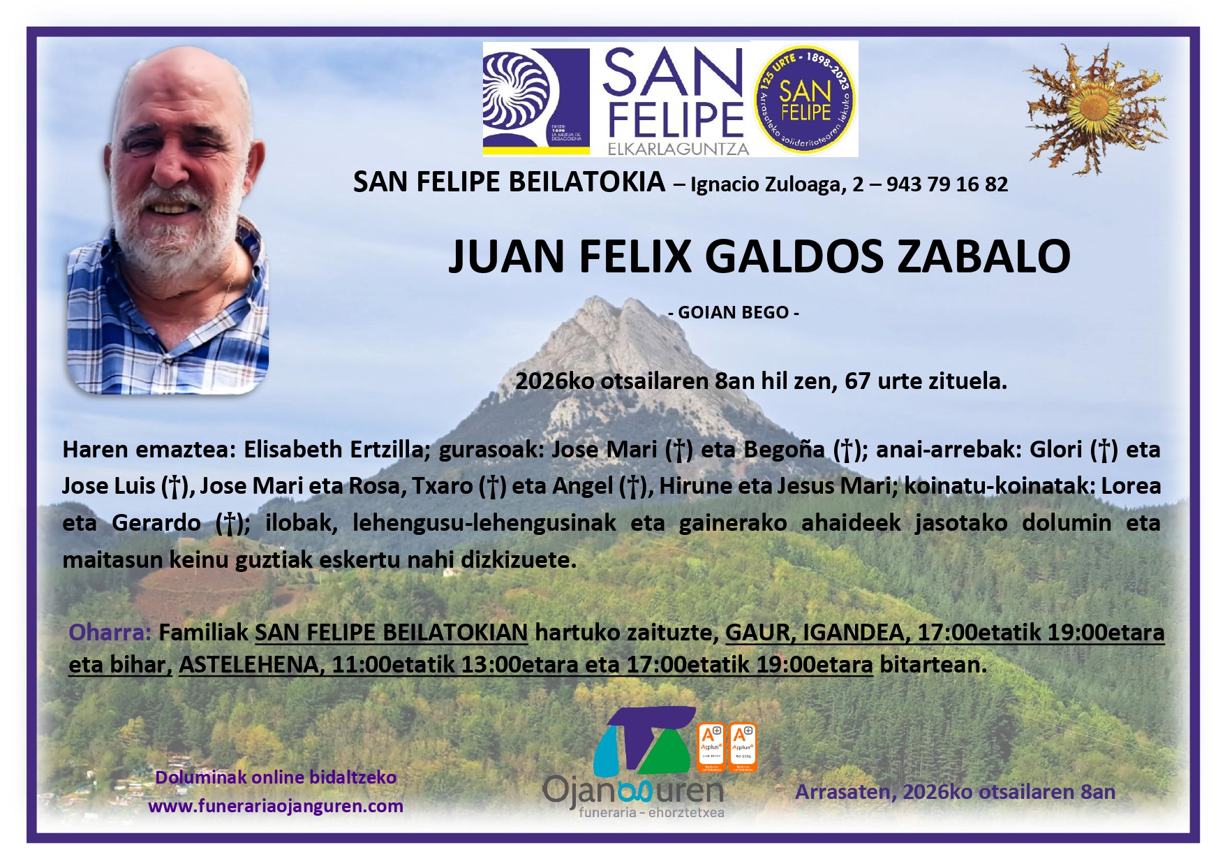 Juan Felix Galdos Zabalo