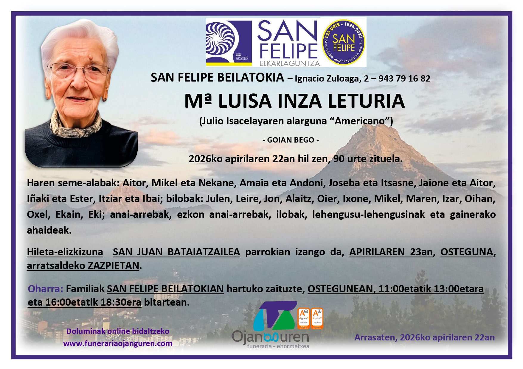 Mª Luisa Inza Leturia