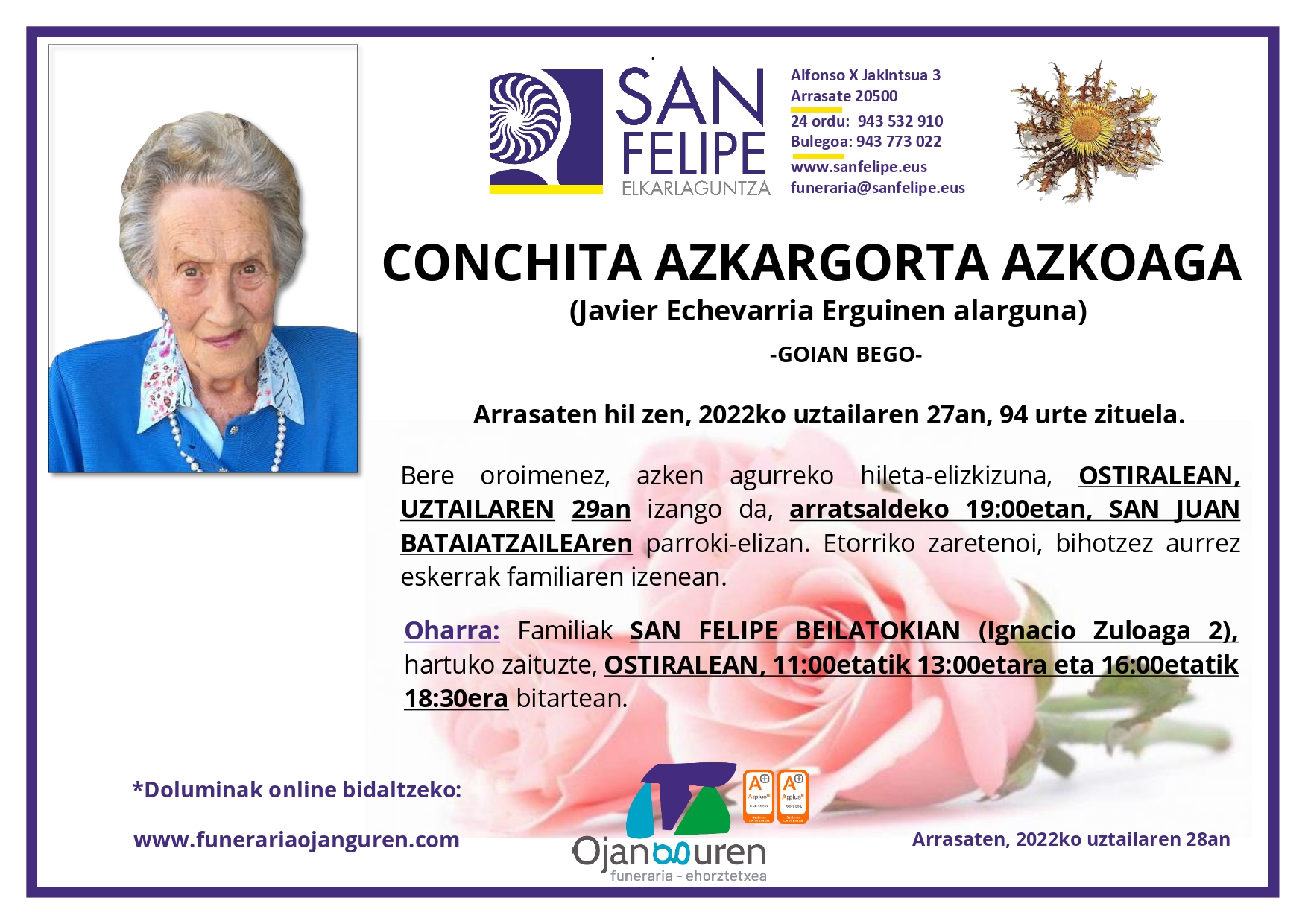 Conchita Azkargorta Azkoaga