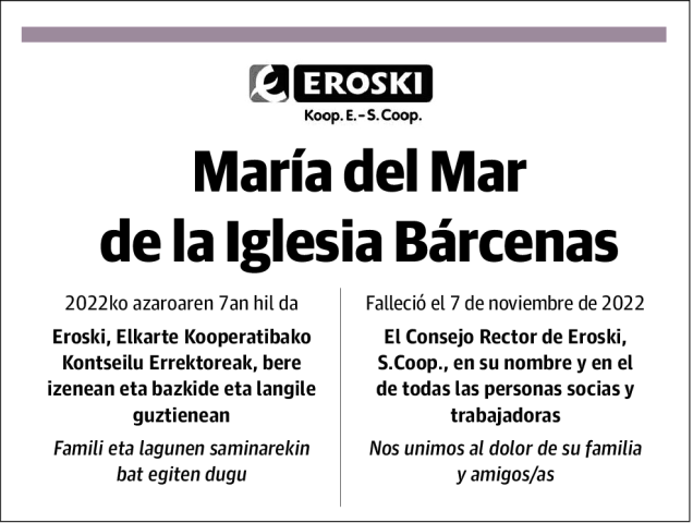 María Del Mar De La Iglesia Bárcenas