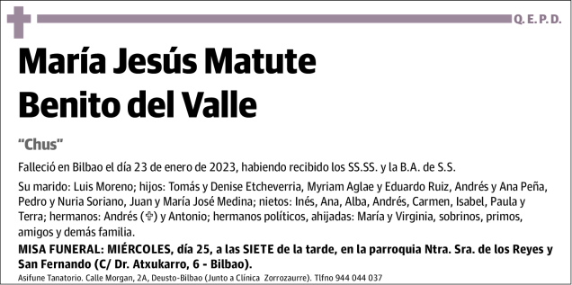 María Jesus Matute Benito Del Valle