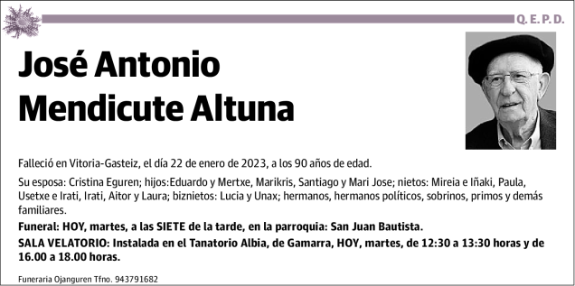 Jose Antonio Mendicute Altuna