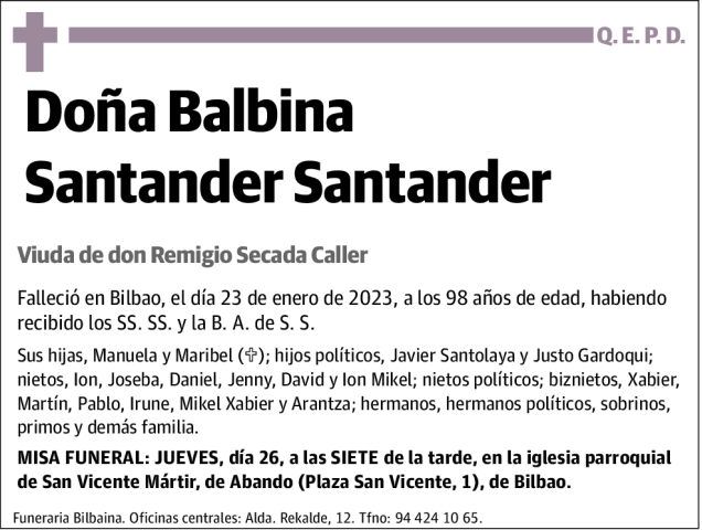 Balbina Santander Santander