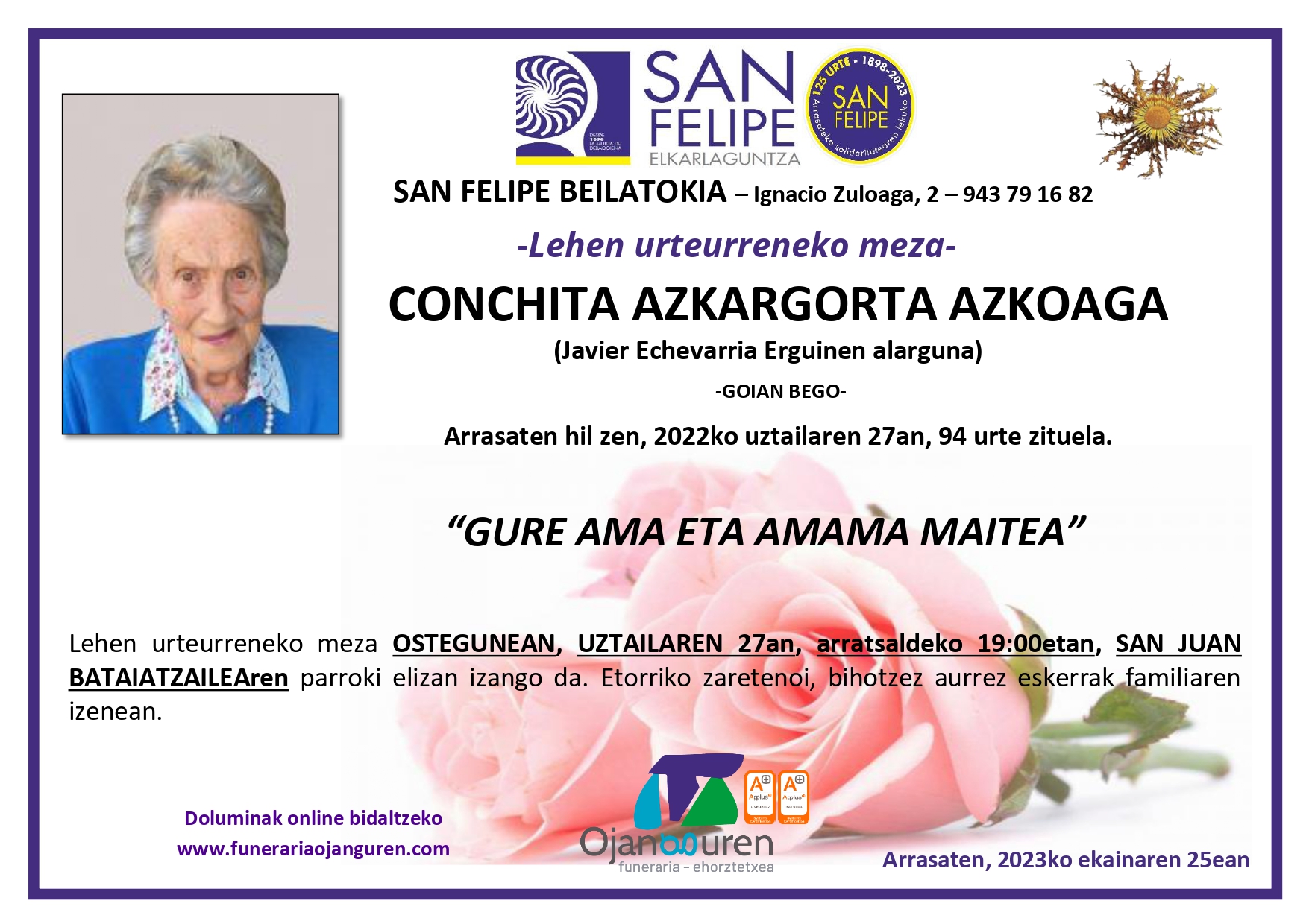 Conchita Azkargorta Azkoaga