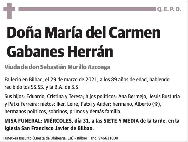 María Del Carmen Gabanes Herrán