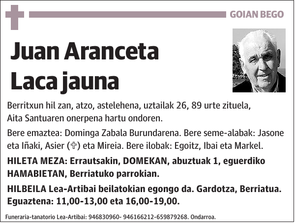 Juan Aranceta Laca