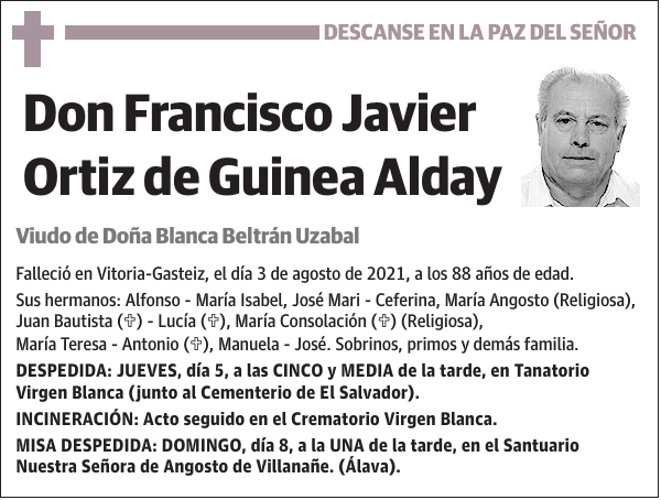 Francisco Javier Ortiz De Guinea Alday