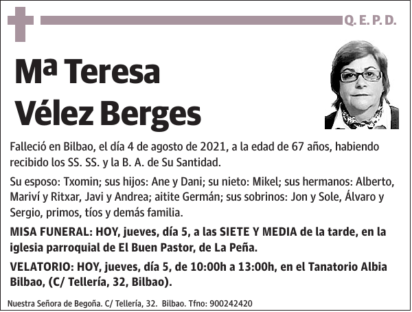 Mª Teresa Vélez Berges