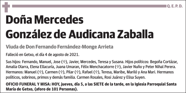 Mercedes González De Audicana Zaballa