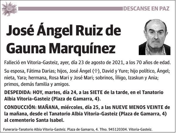 José Ángel Ruiz De Gauna Marquínez