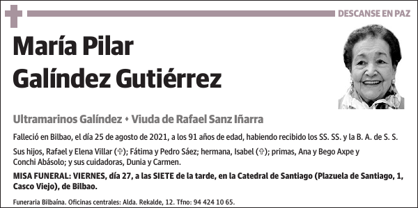 María Pilar Galíndez Gutiérrez