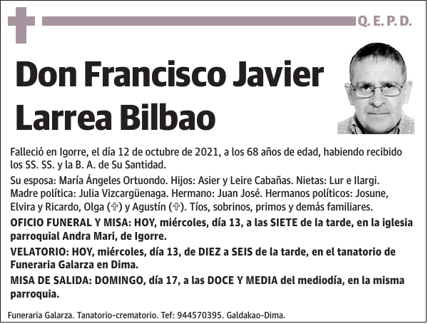 Francisco Javier Larrea Bilbao