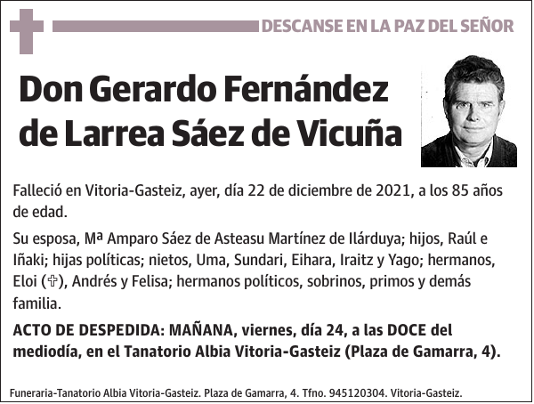 Gerardo Fernández De Larrea Sáez De Vicuña