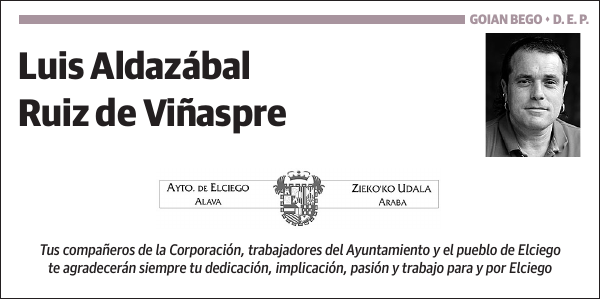 Luis Aldazabal Ruiz De Vinaspre