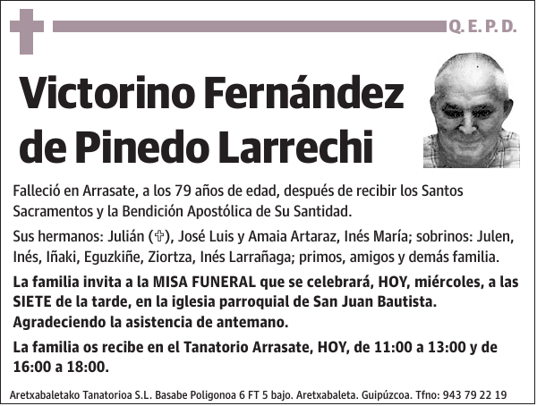 Victorino Fernández De Pinedo Larrechi