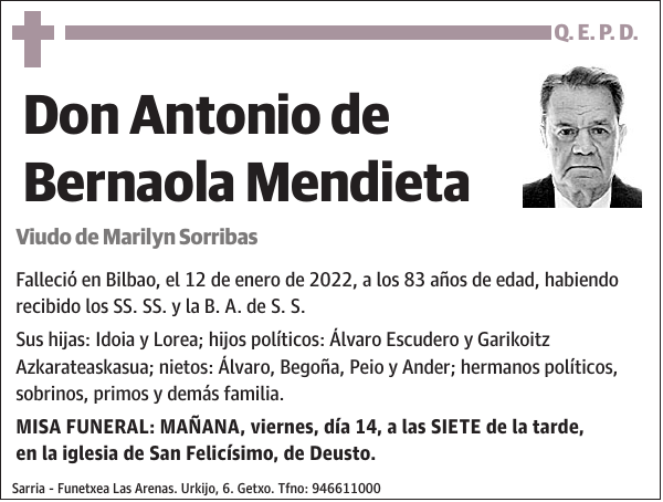 Antonio De Bernaola Mendieta