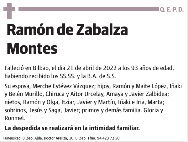 Ramón De Zabalza Montes