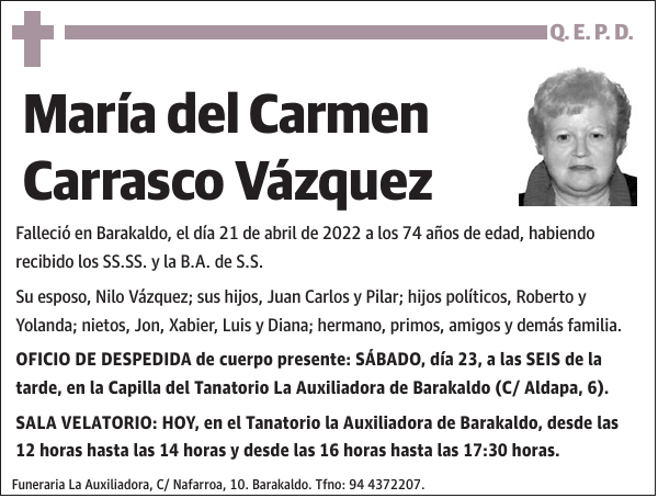 Maria Del Carmen Carrasco Vazquez