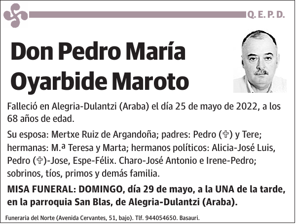 Pedro María Oyarbide Maroto