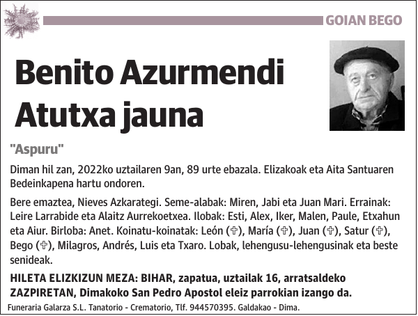 Benito Azurmendi Atutxa