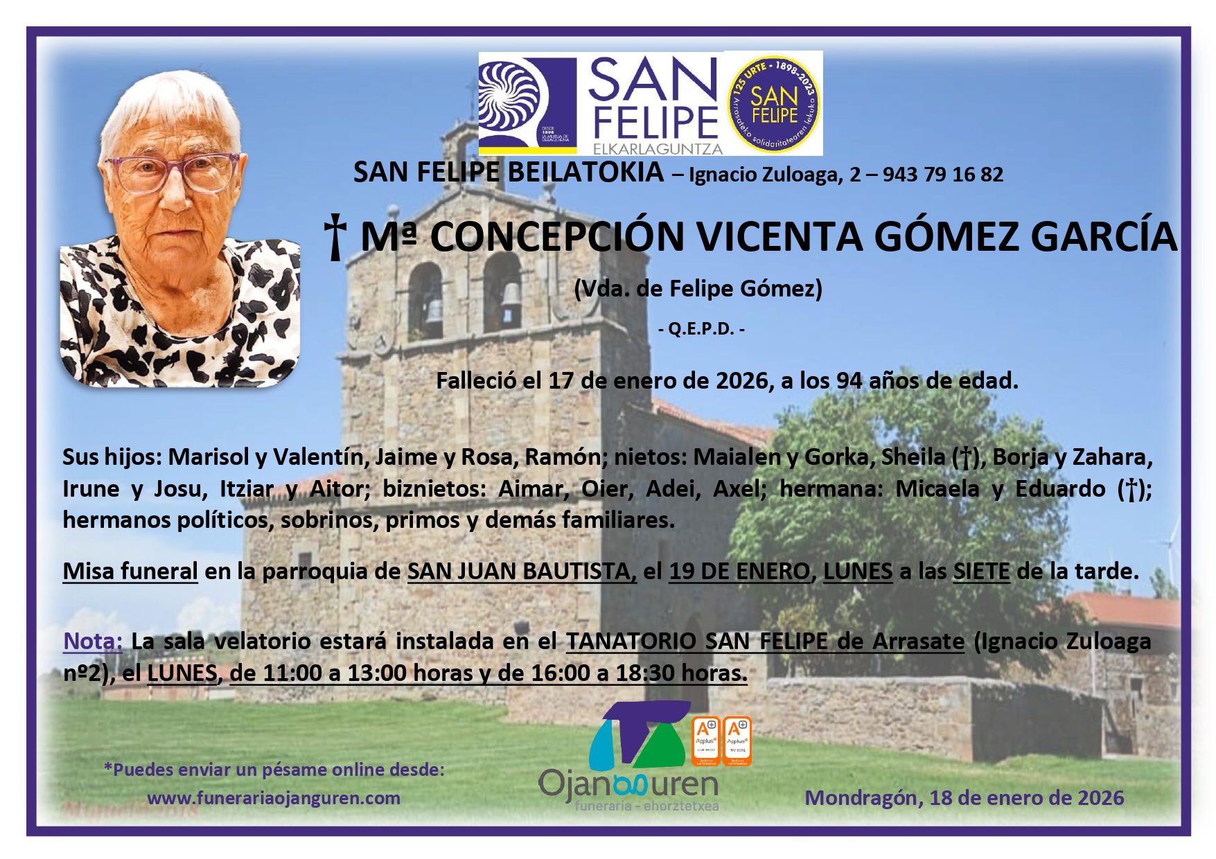 Mª Concepción Vicenta Gómez García