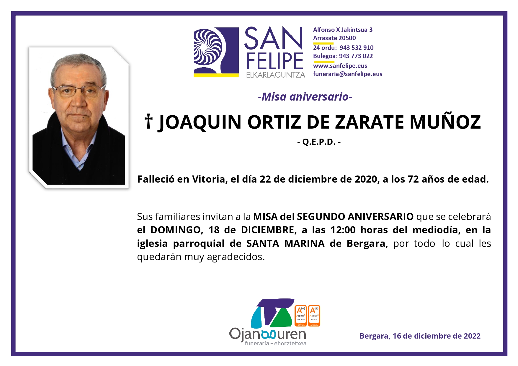Joaquin Ortiz De Zarate Muñoz