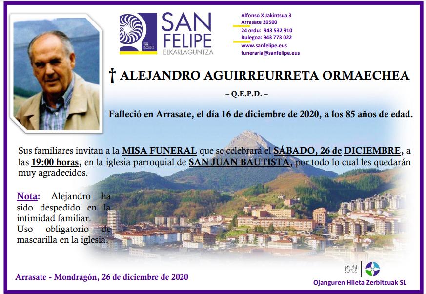 Alejandro Aguirreurreta Ormaechea