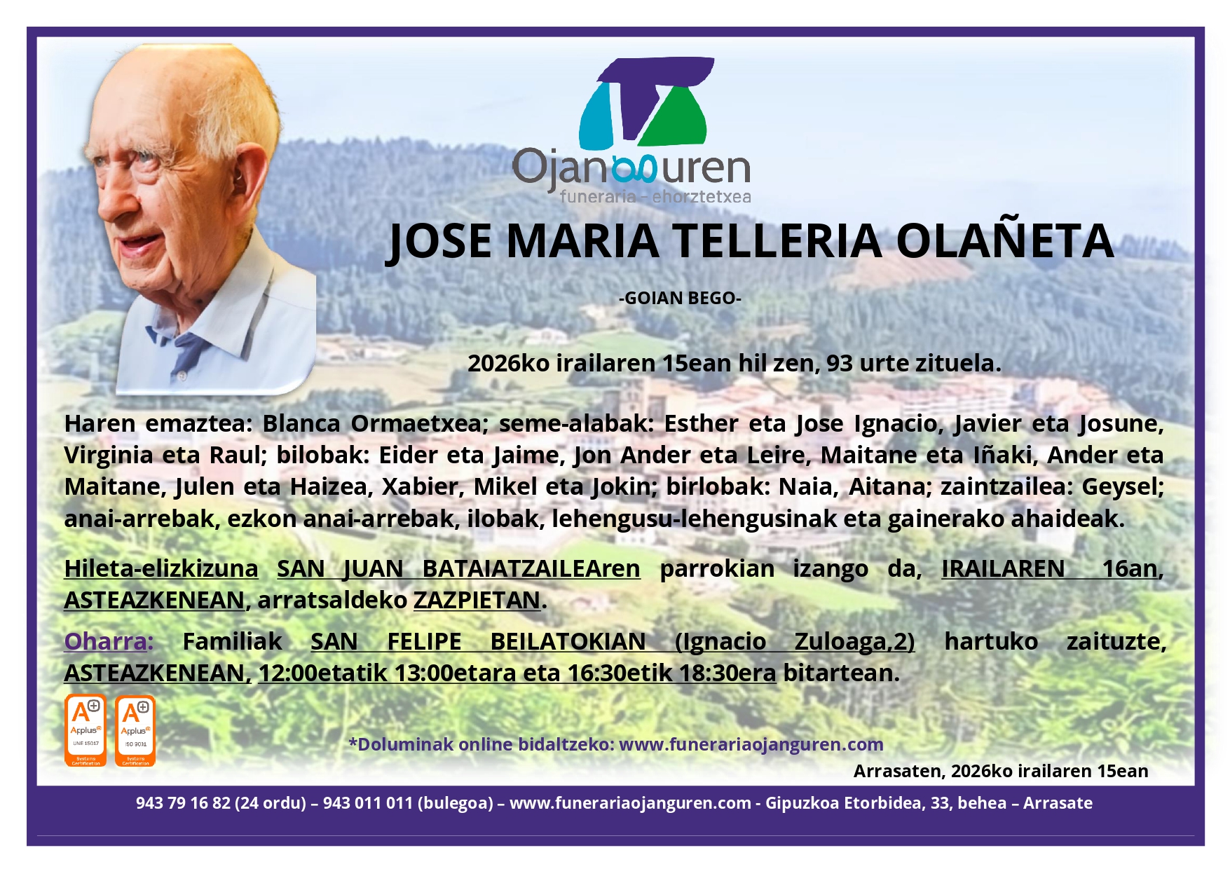 Jose María Telleria Olañeta