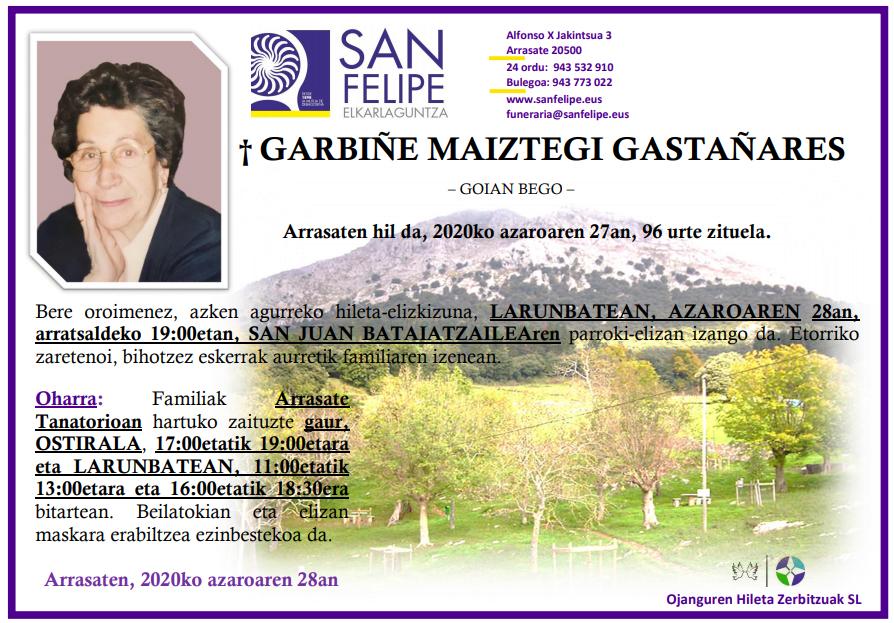 Garbiñe Maiztegi Gastañares
