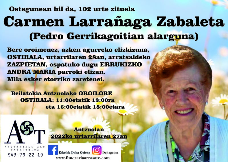 Carmen Larrañaga Zabaleta