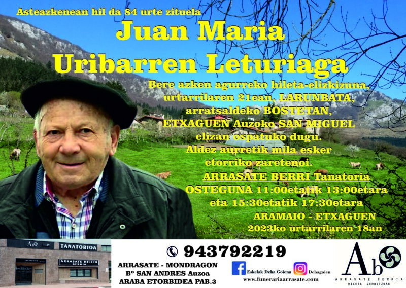 Juan Maria Uribarren Leturiaga