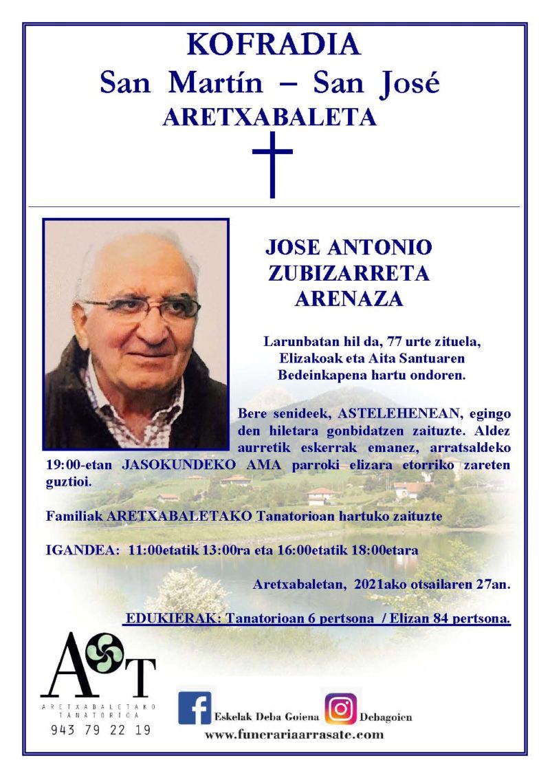 Jose Antonio Zubizarreta Arenaza