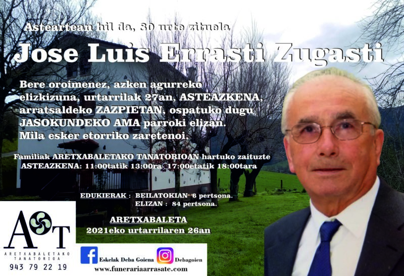 Jose Luis Errasti Zugasti