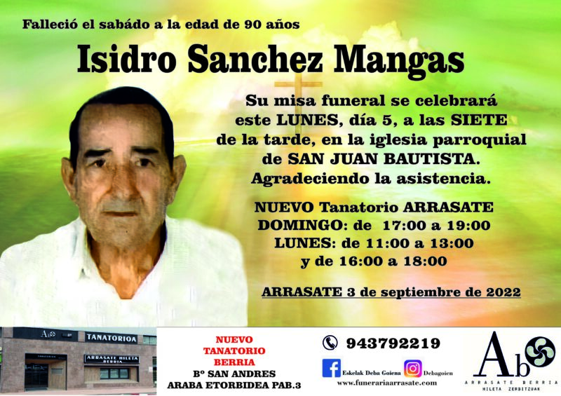 Isidro Sanchez Mangas