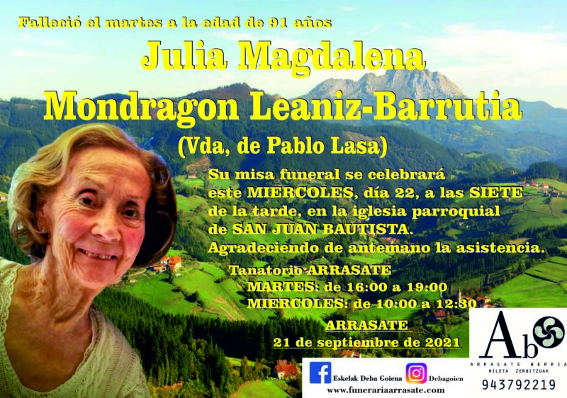 Julia Magdalena Mondragon Leaniz-Barrutia