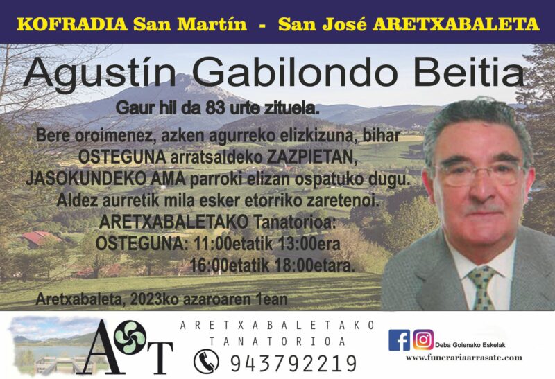 Agustin Gabilondo Beitia