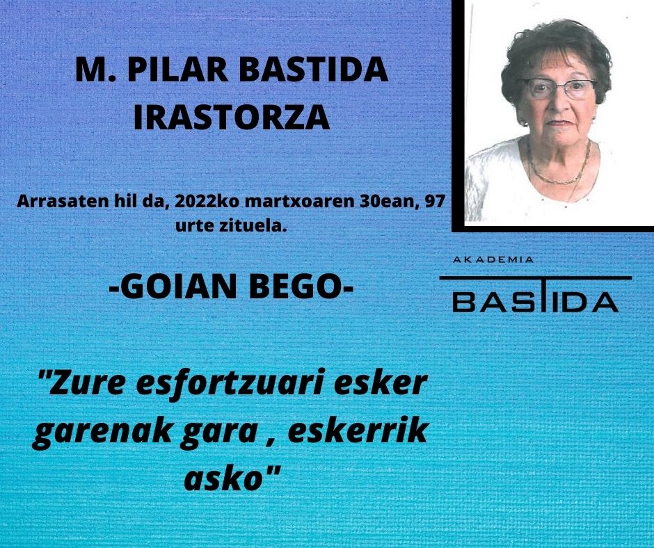 M. Pilar Bastida Irastorza