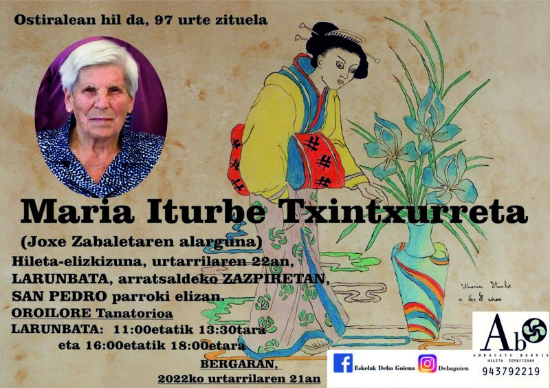 Maria Iturbe Txintxurreta